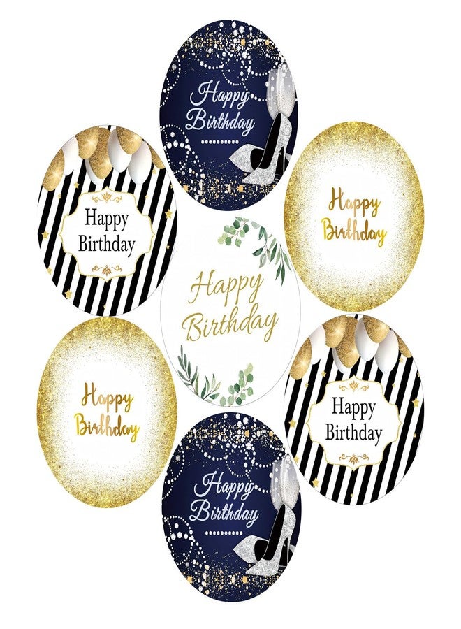 SLGIFT Vinyl Happy Birthday Theme Sticker, Self-Adhesive Vinyl Stickers, 40 Pieces, 2 x 2 Inches Round Sticker, 4 Unique Designs, R157 - Image 1